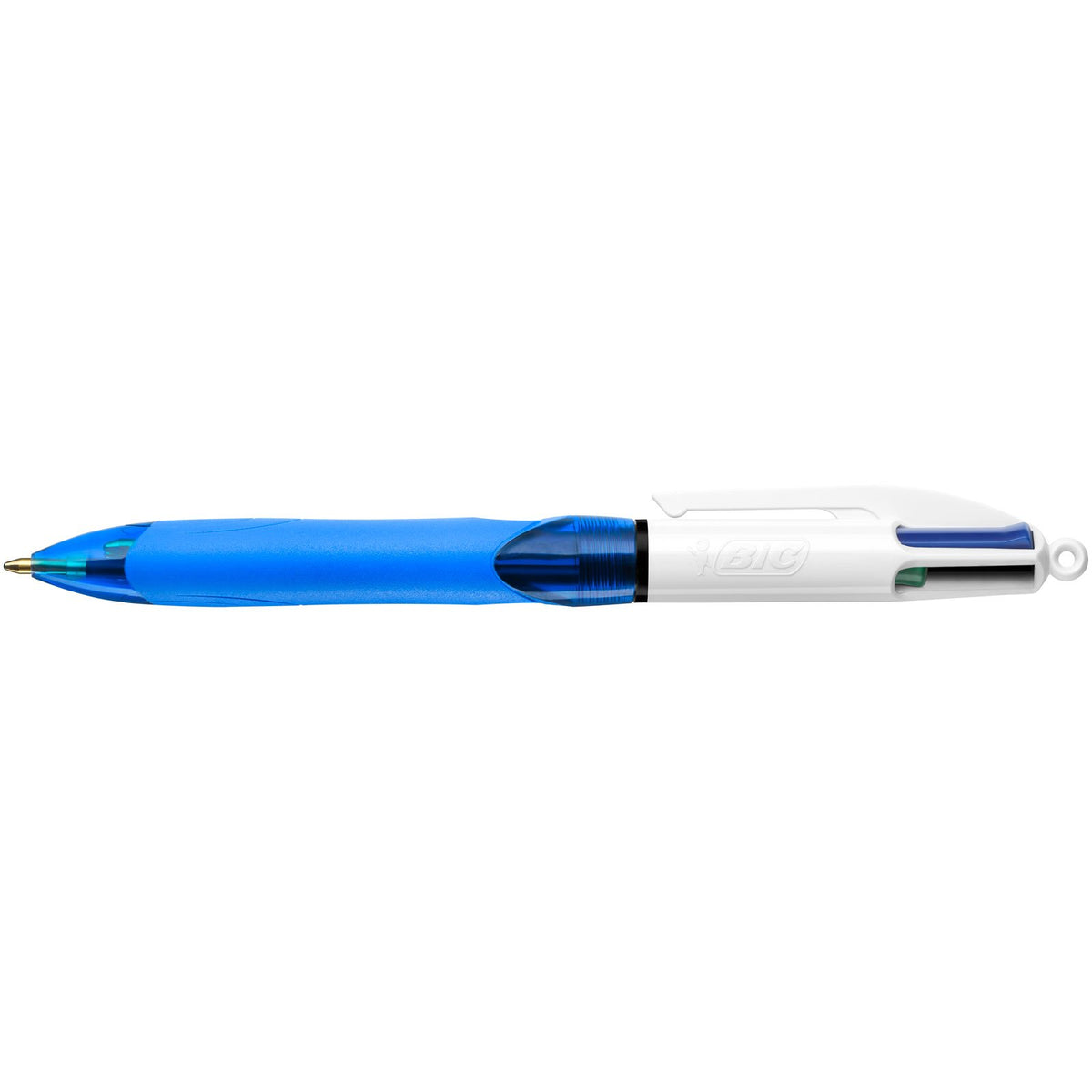 BIC 4 Colours Grip Retractable Ballpoint Pens - Box of 12- Medium Point (1.0 mm) - Extra-Comfort