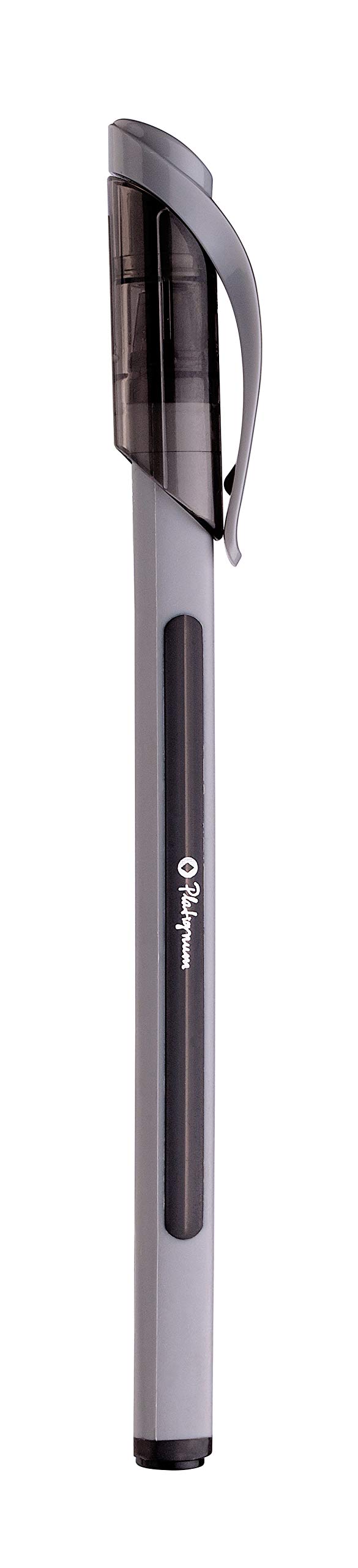 Platignum S-Tixx Black Ballpoint Pen [Pack of 50] Soft Grip Barrel with LV Ink for Smudge-Free and