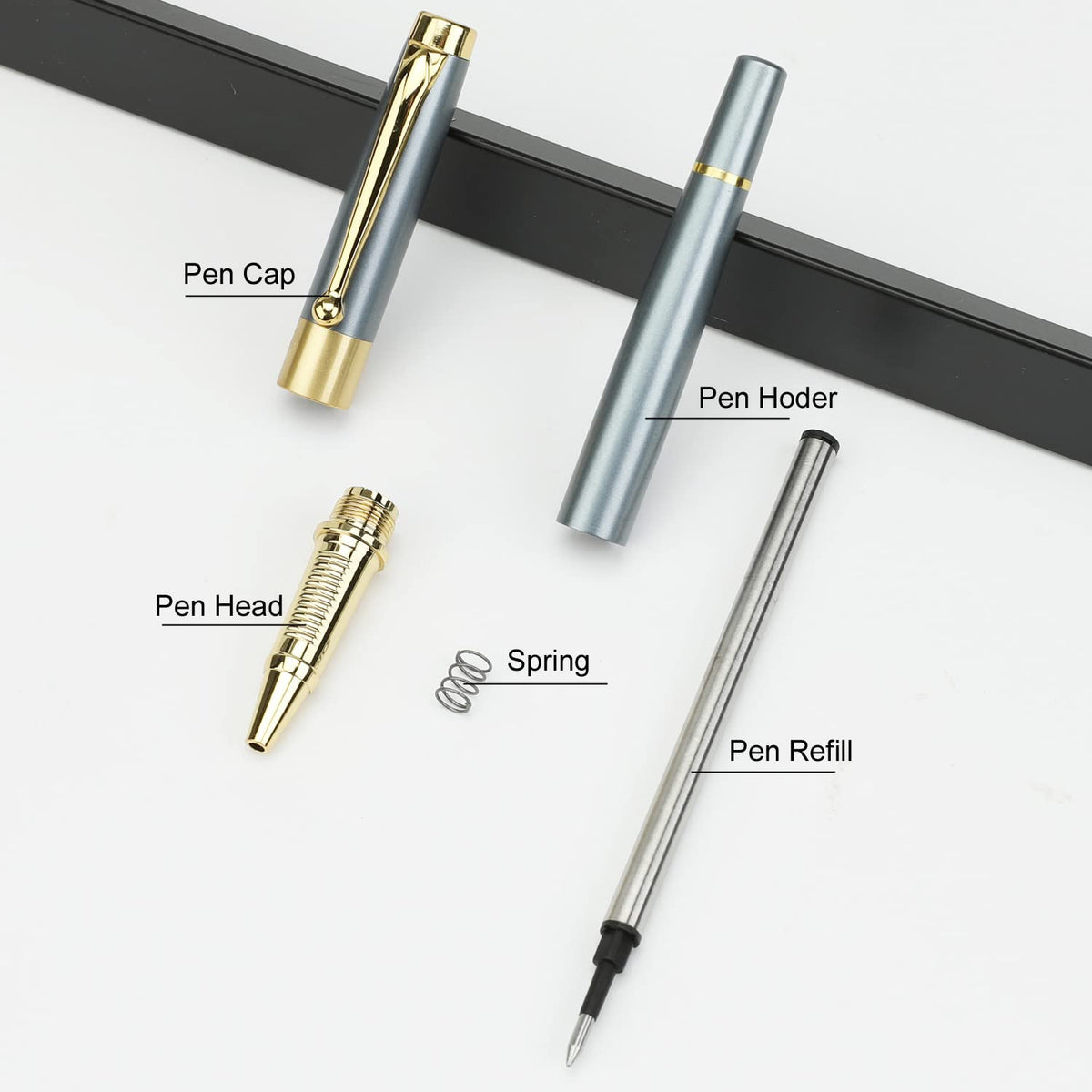 YIVONKA Ballpoint Pen Black Refill,Luxury Ballpoint Line width 0.5mm,Best Ball Pen Gift Set for Men