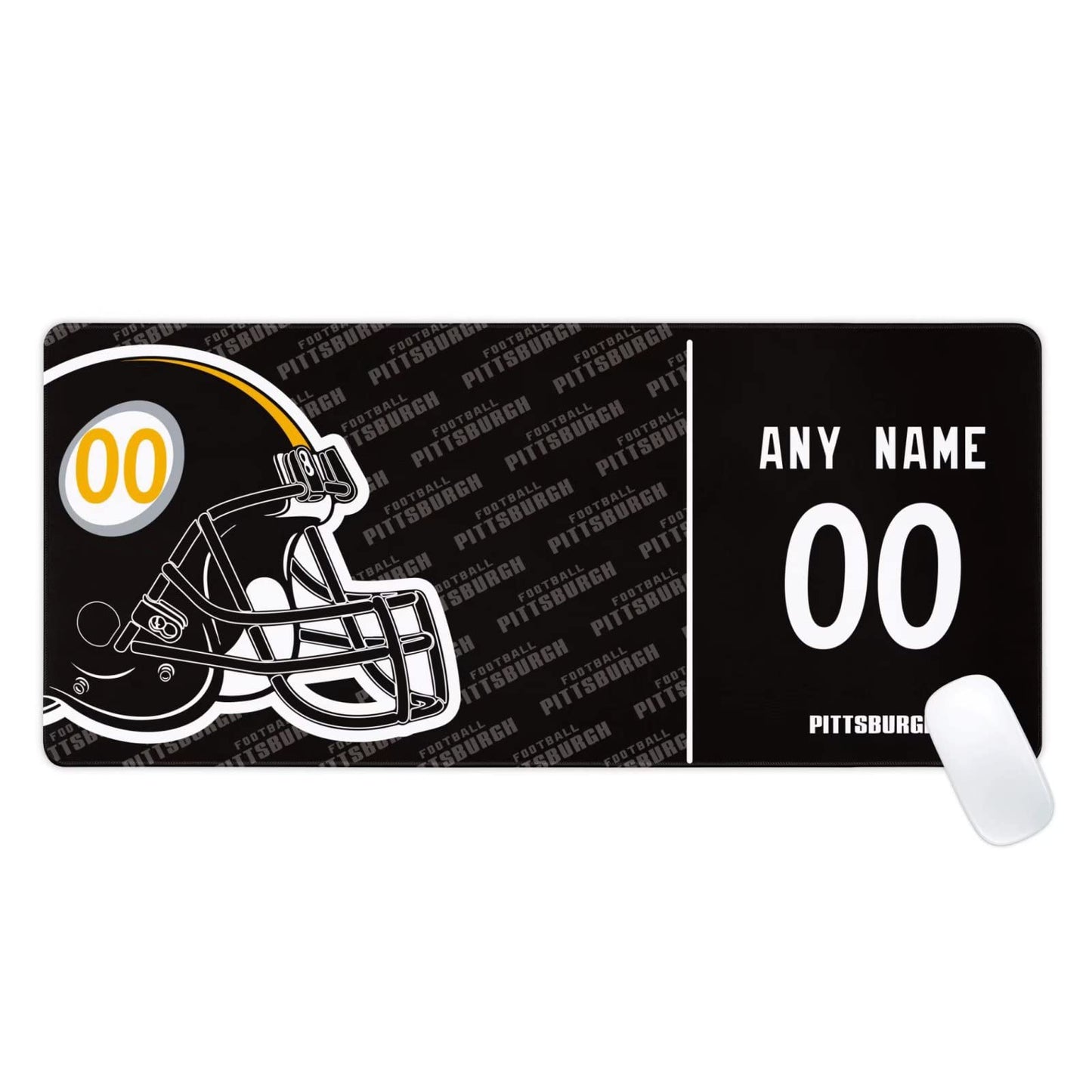 Pittsburgh Mouse Pad Custom Any Name and Number Desk Pad for Men Women Youth Gifts