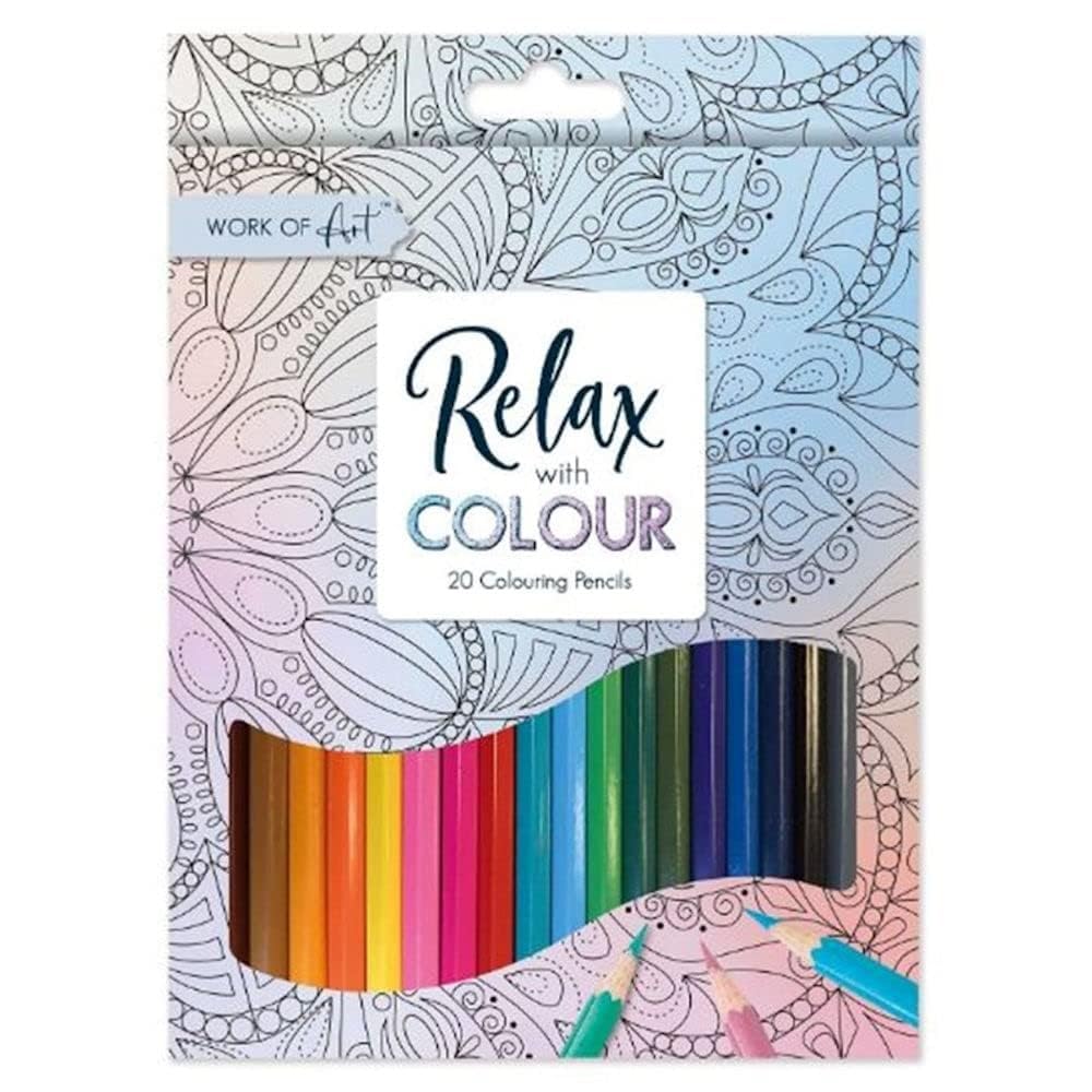 Relax with colour Work of Art Colouring Pencil, 20 Count (Pack of 1)