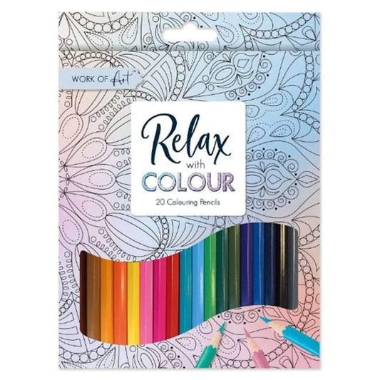 Relax with colour Work of Art Colouring Pencil, 20 Count (Pack of 1)