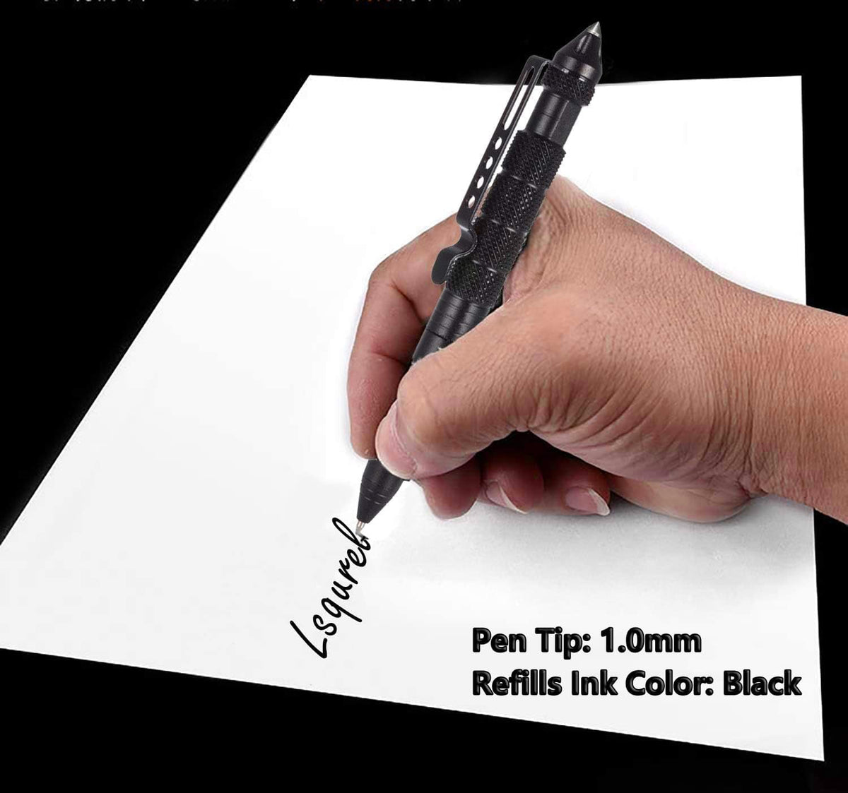Lsqurel Tungsten Steel Tactical Pen with Glass Breaker