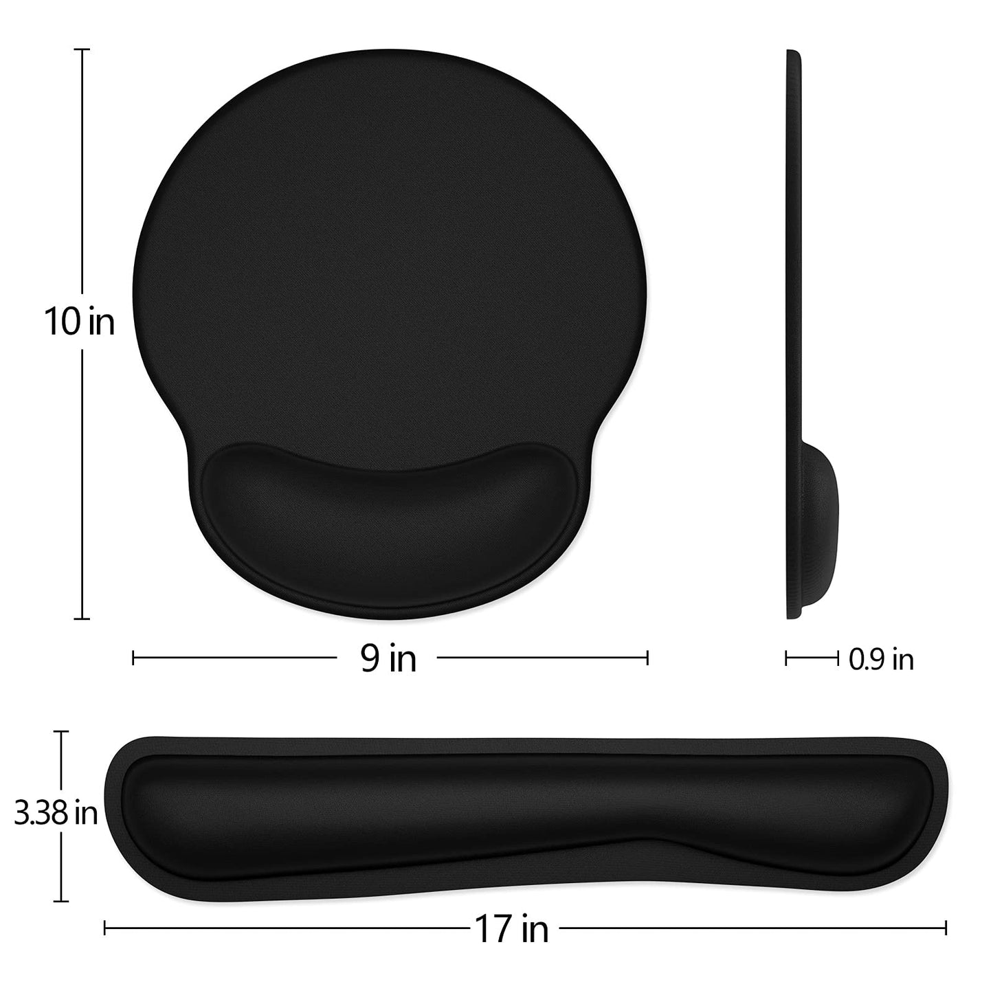 Dapesuom Keyboard Wrist Rest and Mouse Pad with Wrist Support, Memory Foam Cushion for Keyboard and