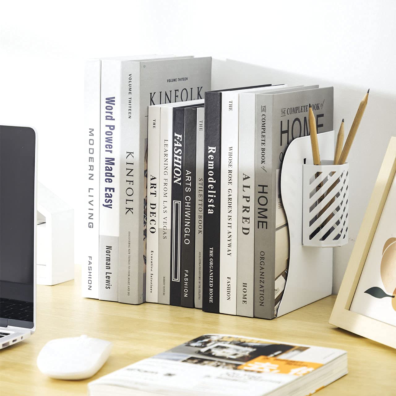 Adjustable Bookends Metal Book Ends for Heavy Book Holder Heavy Duty Bookends Nonskid Bookcase
