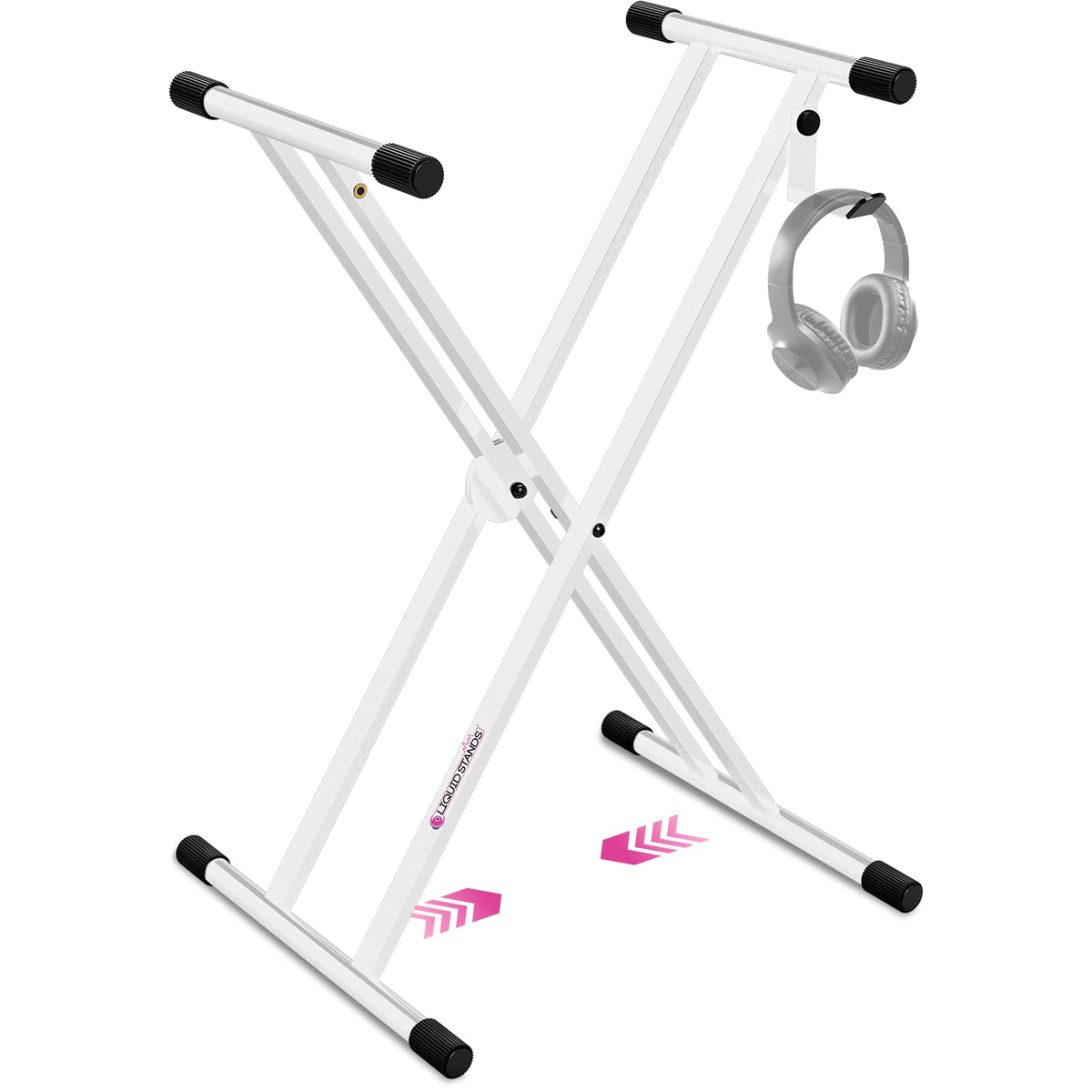 Liquid Stands White Piano Keyboard Stand X Style For Musicians