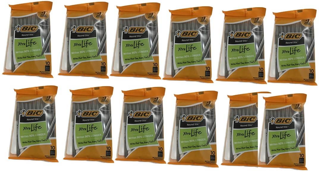 BIC Ballpoint Pen, Black Ink, 120-Count