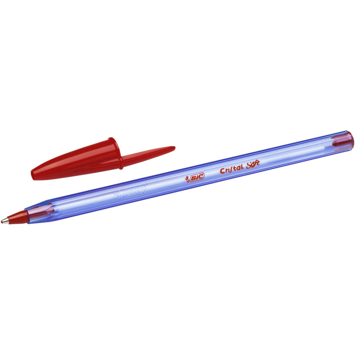 Bic Cristal Soft Ballpoint Pen 0.4 MM Pack of 50 Red
