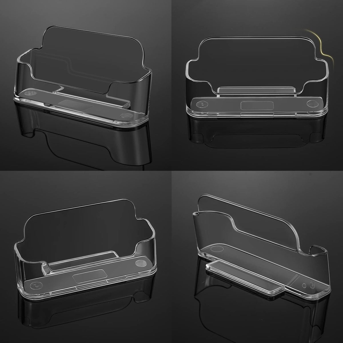 Yookeer 24 Pack Business Card Holder Acrylic Desk Display Clear Display Holder for Business Card