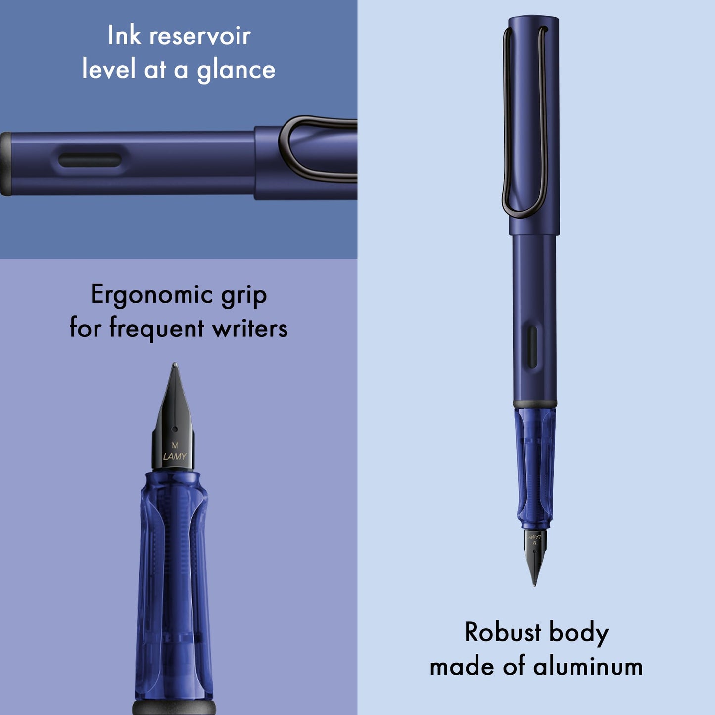 LAMY AL-star dark dusk - Fountain Pen with ergonomic grip & polished steel nib in size F