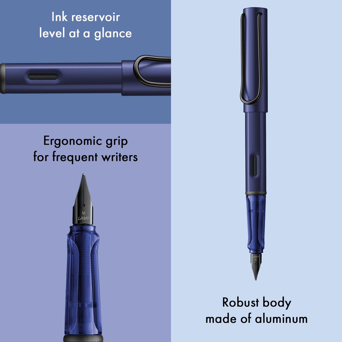 LAMY AL-star dark dusk - Fountain Pen with ergonomic grip & polished steel nib in size F