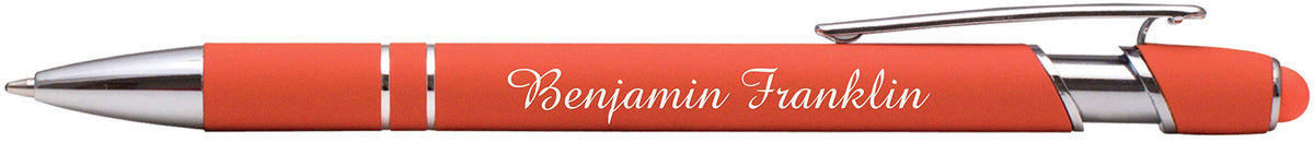 ExpressDesigns™ - Premium Custom Pens with Stylus | Burst of Color | Personalized Soft Touch Metal
