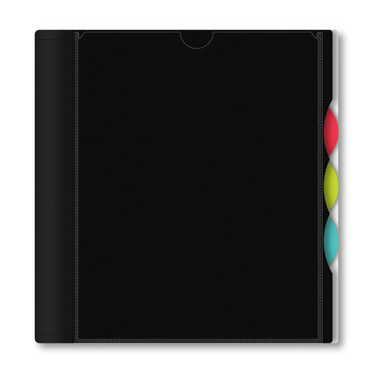 IQ+ iScholar 3-Subject Poly Cover Wirebound Notebook, College Ruled, 11 x 8.5 Inch, 150 Sheets