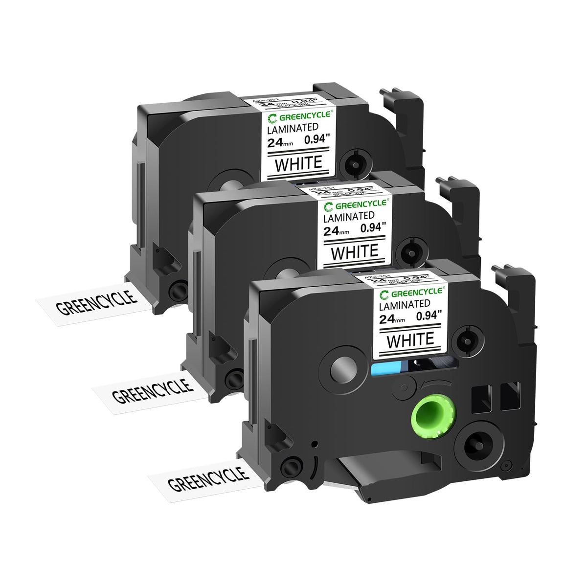 GREENCYCLE TZe-251 24mm Label Tape Compatible for Brother P-Touch TZe251 Label Maker Tape 24mm 0.94
