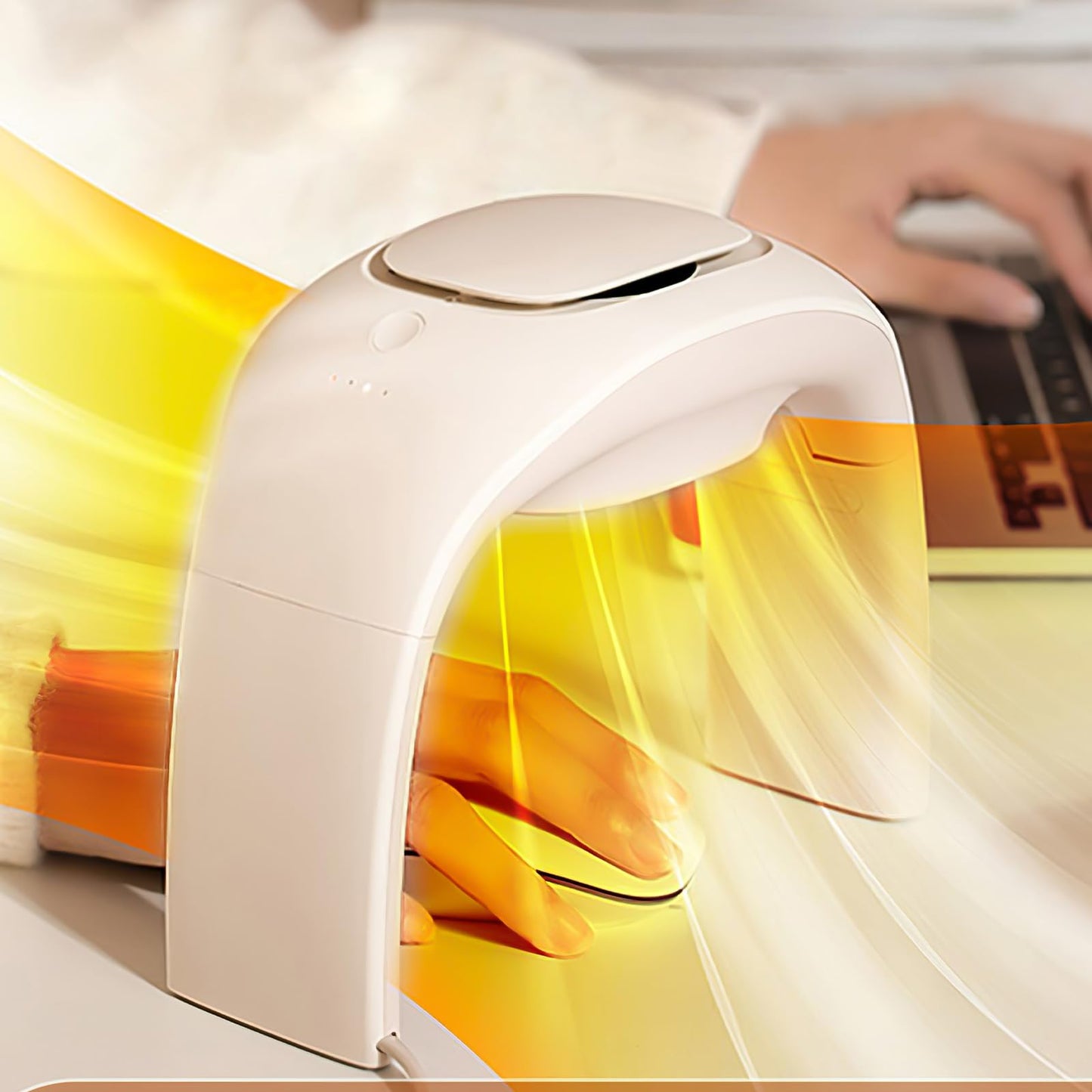 Nauttxon Heated Mouse Pad Hand Warmer Super Quiet 110v 100w - White