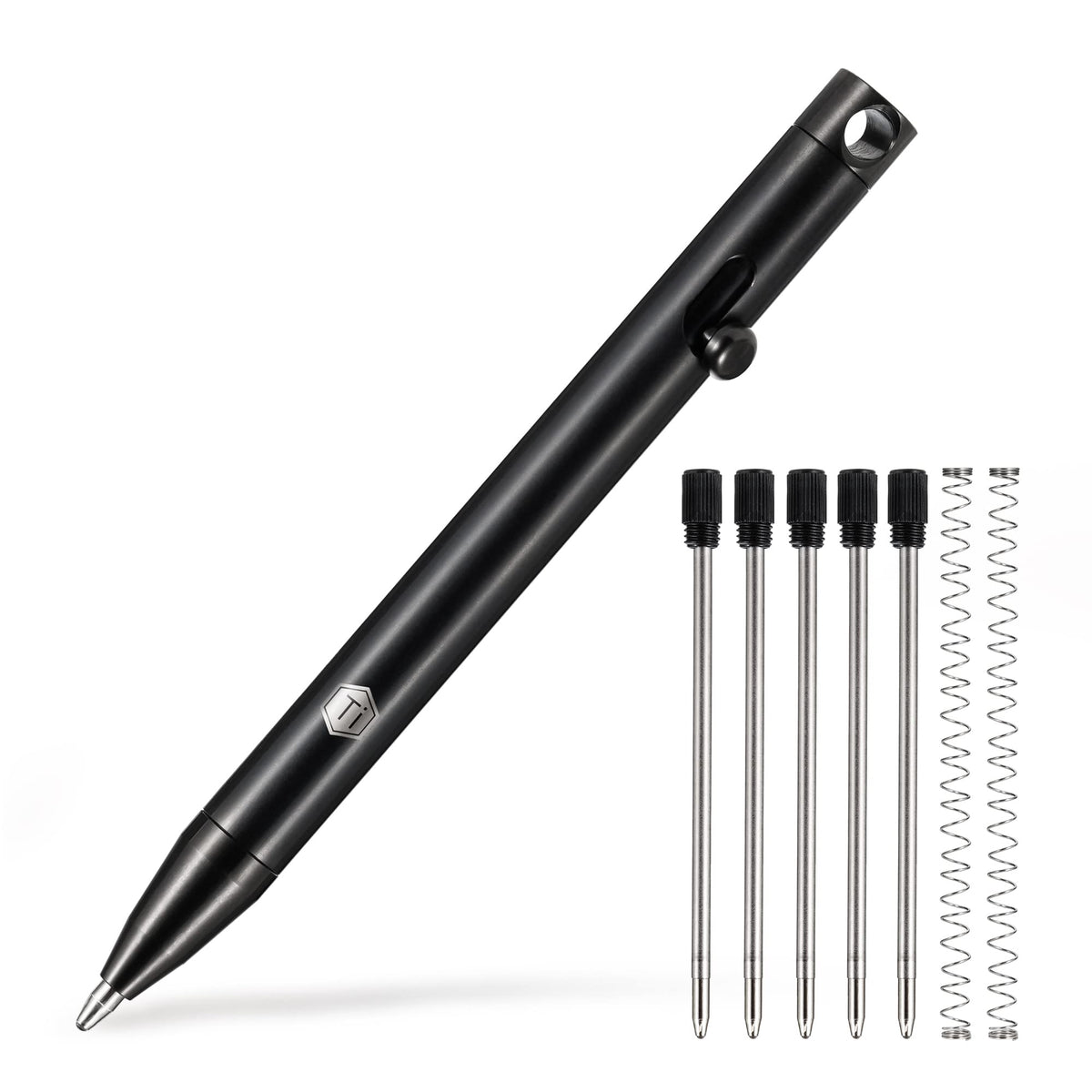 KeyUnity KP00 Titanium Bolt Action Fine Point Pen for Everyday Carry