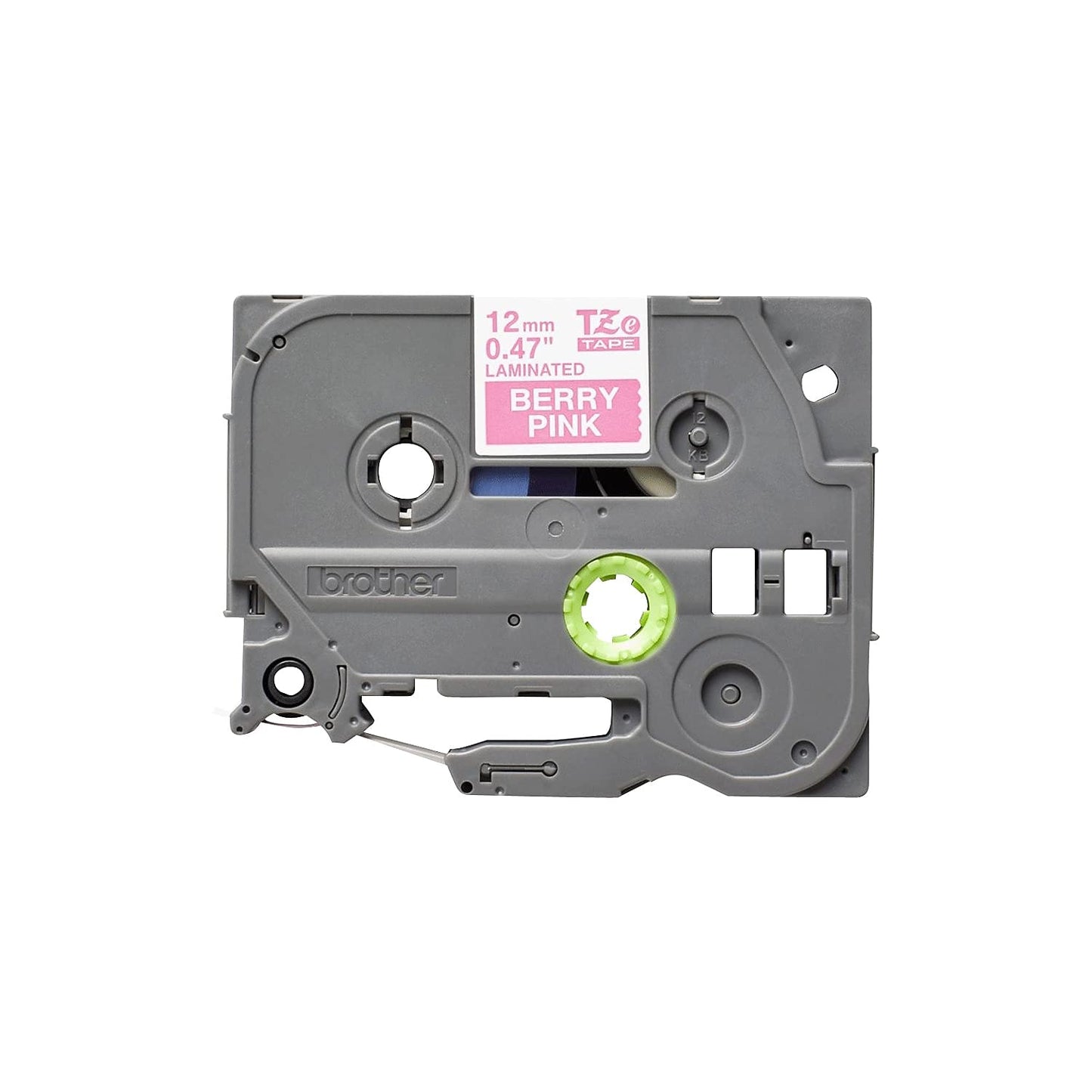 Brother Genuine P-Touch TZE-MQP35 Tape, 1/2" (0.47") Wide Standard Laminated Tape, White on Berry