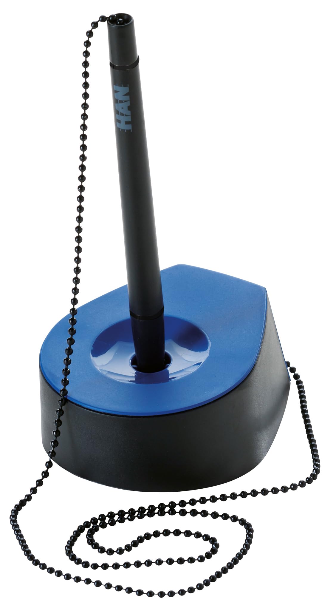 Han 1770-34, SALSA Pen holder. Elegant, stylish and with robust metal chain, black-blue - various