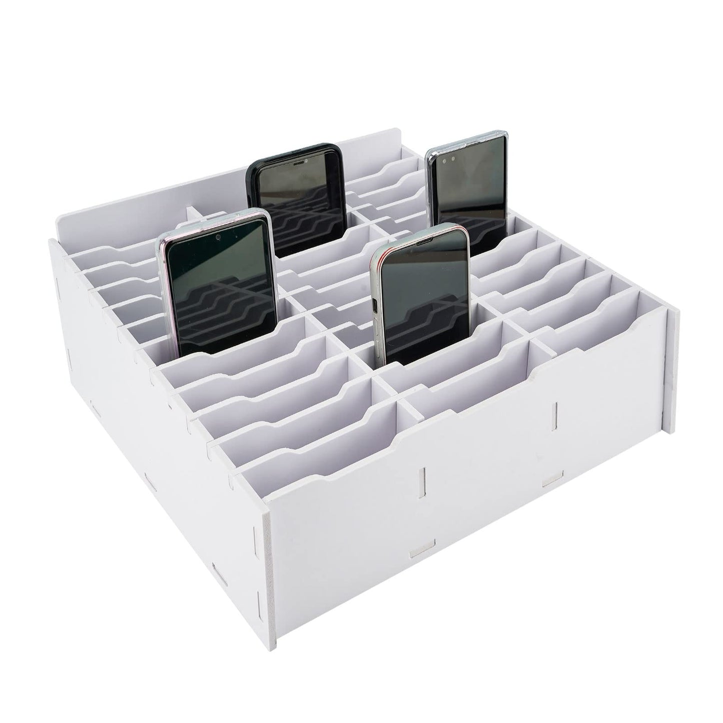 SANFURNEY 36 Slots Cell Phone Storage Box, Classroom Calculator Holder