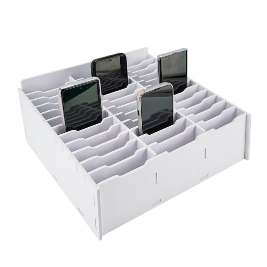 SANFURNEY 36 Slots Cell Phone Storage Box, Classroom Calculator Holder