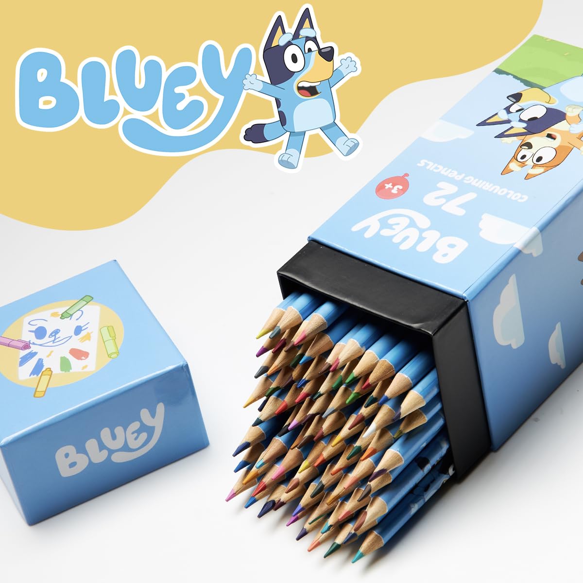 Bluey Colouring Pencils for Kids - 72 Pencils Colouring Box Colouring Set for Children Aged 3+