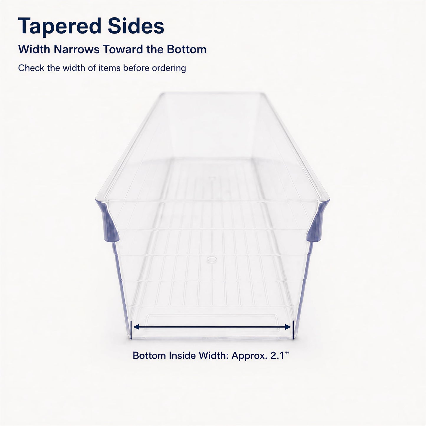 Kingrol 10 Pack Clear Narrow Tapered Drawer Organizer Trays, 12 x 3 x 2 in