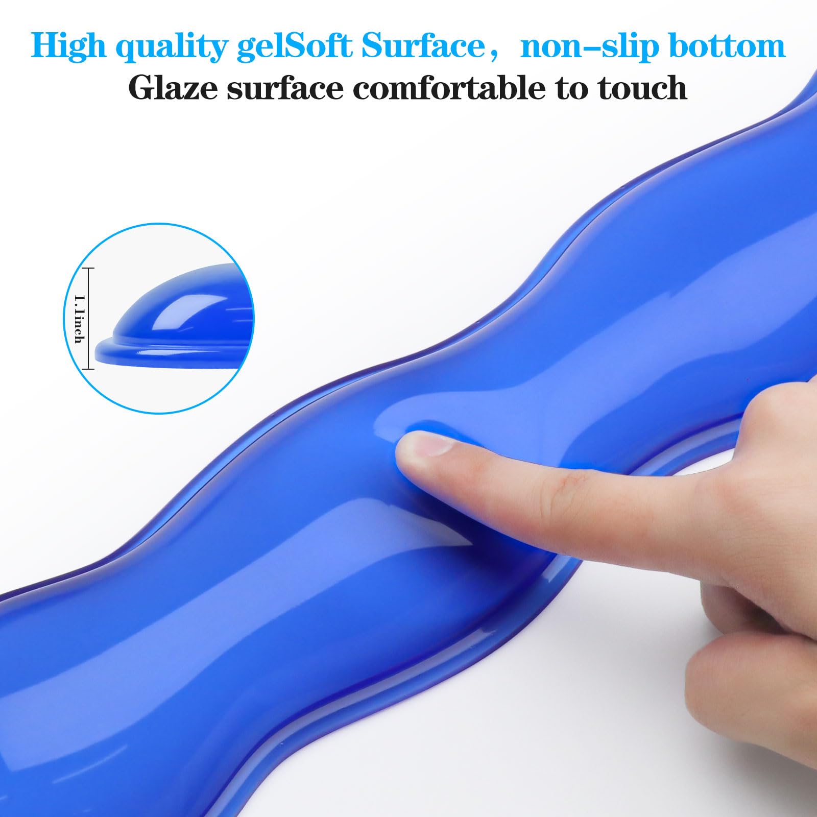 ABRONDA Gel Wrist Rest for Keyboard and Mouse, Wrist Rest for Keyboard, Mouse Wrist Support, Pain