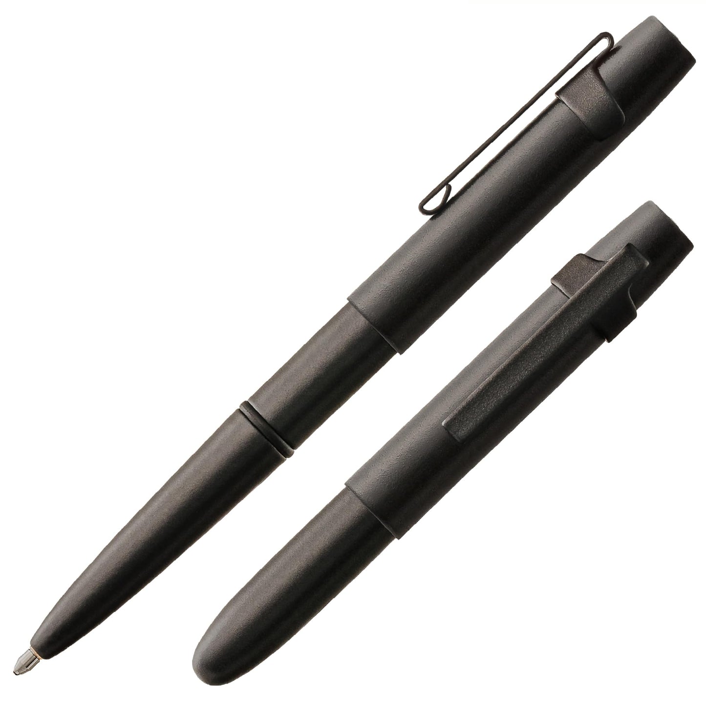 Fisher Space Pen Matte Black X-Mark Flat Cap Bullet Pen, Compact Size