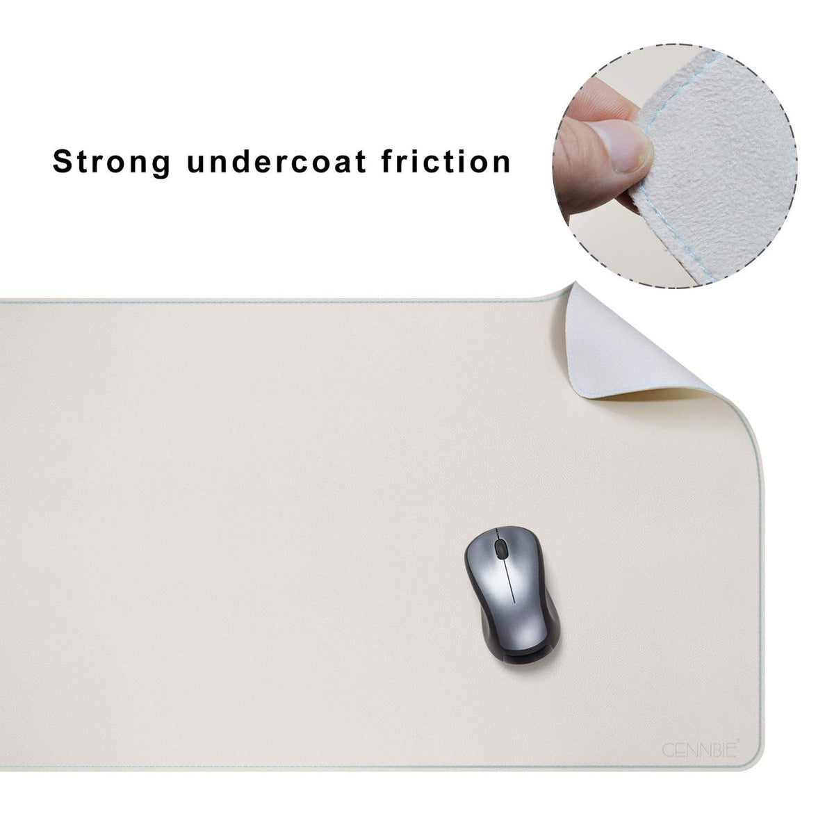 CENNBIE 47.2" x 19.6" Leather Desk mat, Desk mats on top of desks,Perfect Desk Mate for Office and