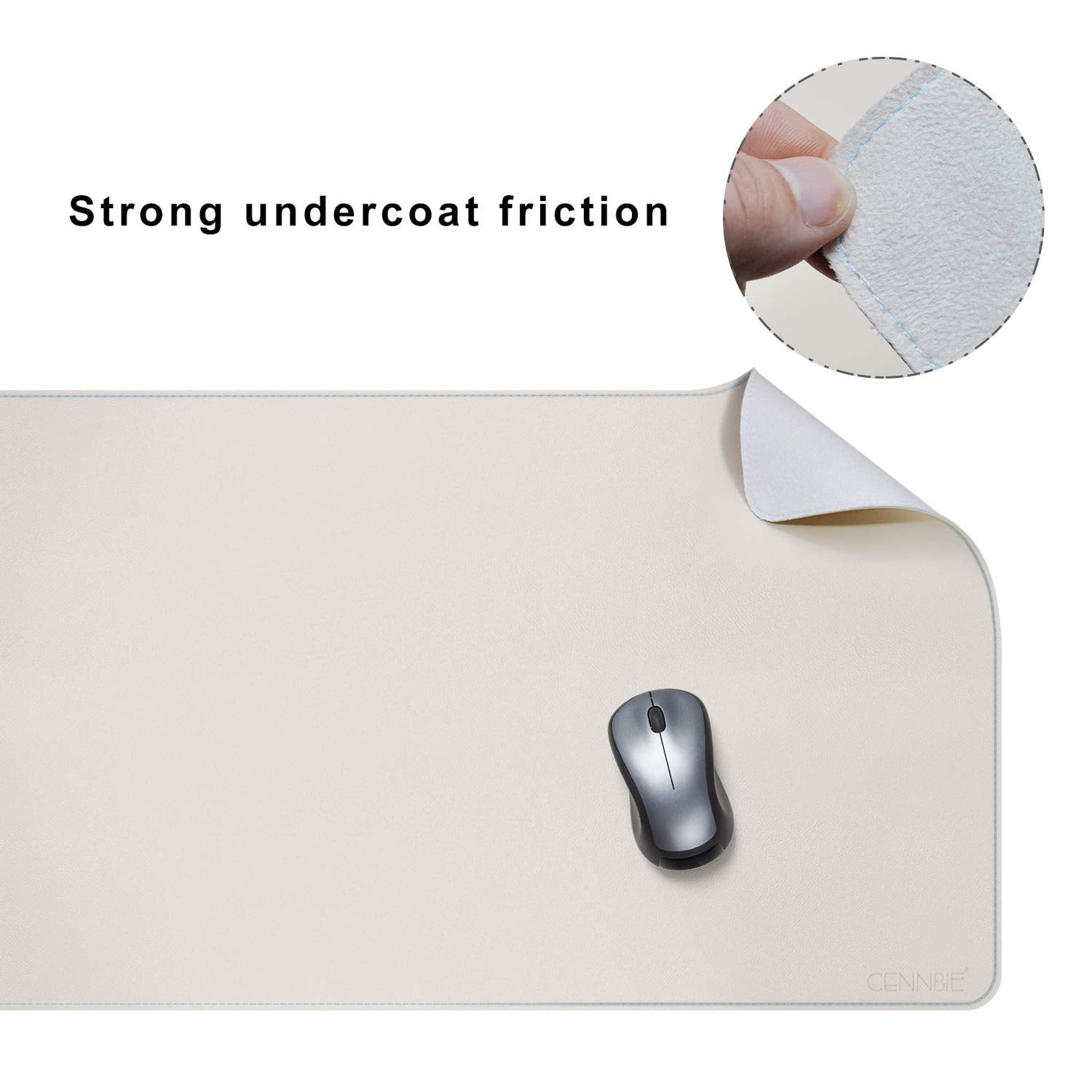 CENNBIE 47.2" x 19.6" Leather Desk mat, Desk mats on top of desks,Perfect Desk Mate for Office and