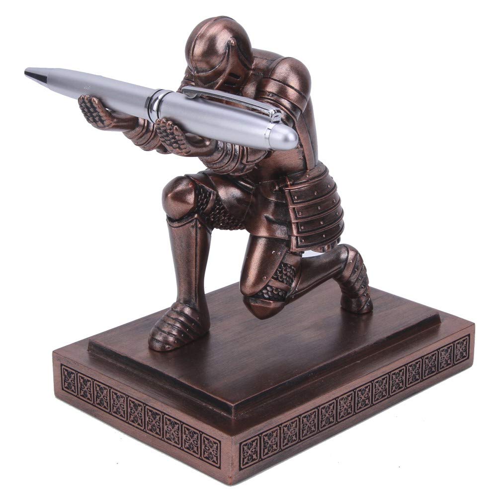 Amoysanli Knight Pen Holder Desk Organizers and Accessories as Gift Red