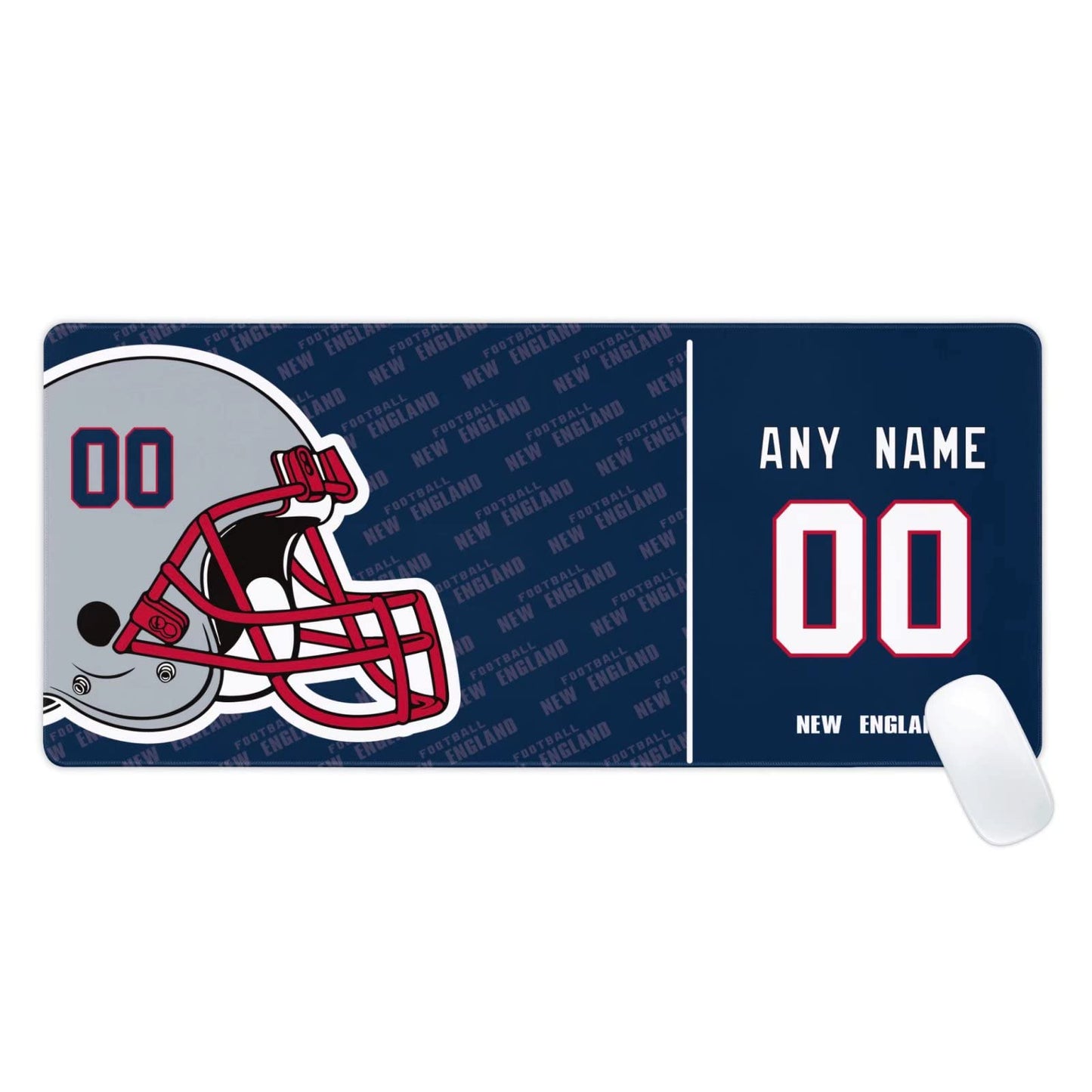 New England Mouse Pad Custom any Name and Number Desk Pad for Men Women Youth Gifts