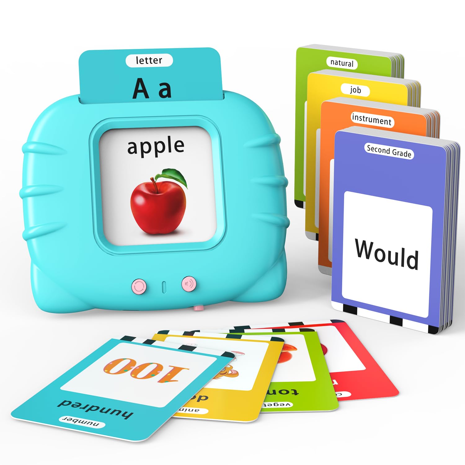 Lapare Talking Flash Cards Toys for Toddlers 3 4 5 6, Learn ABC Letters, Numbers
