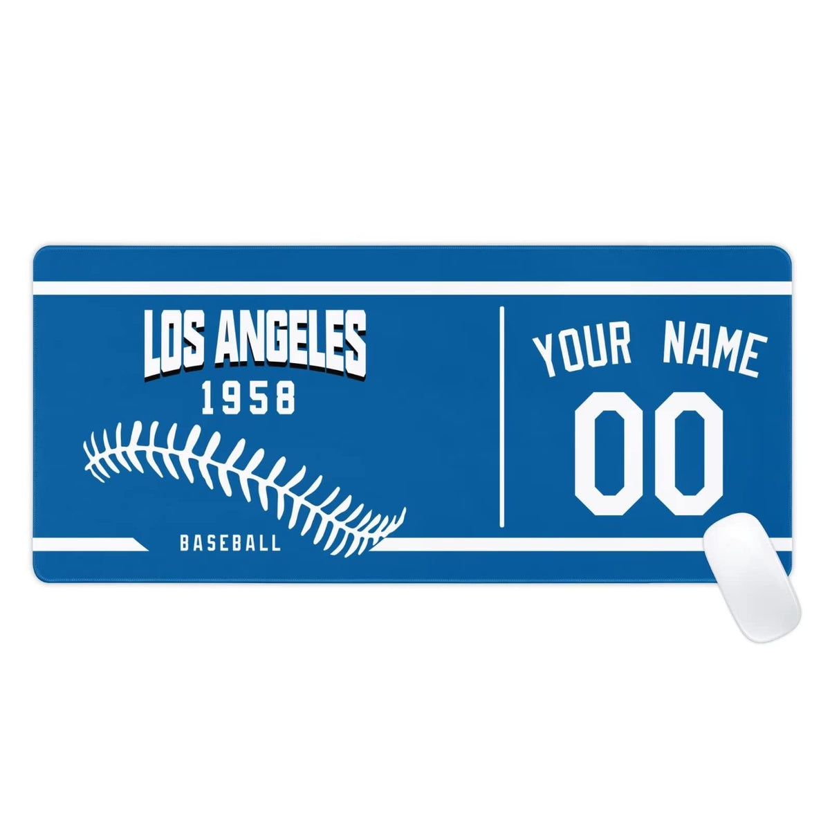 Los Angeles Mouse Pad Custom Any Name and Number Personalized Desk Pad for Men Women Youth Gifts