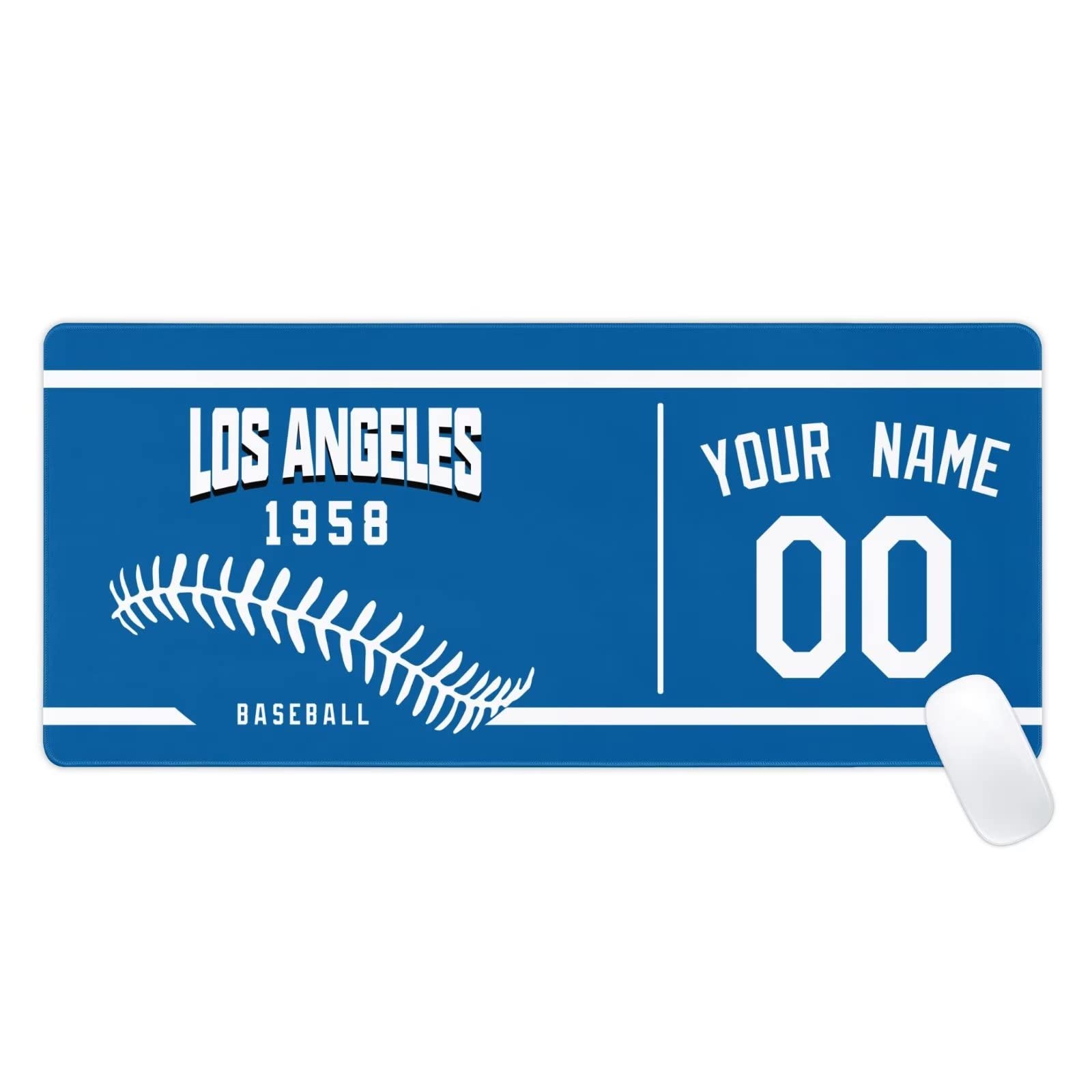 Los Angeles Mouse Pad Custom Any Name and Number Personalized Desk Pad for Men Women Youth Gifts