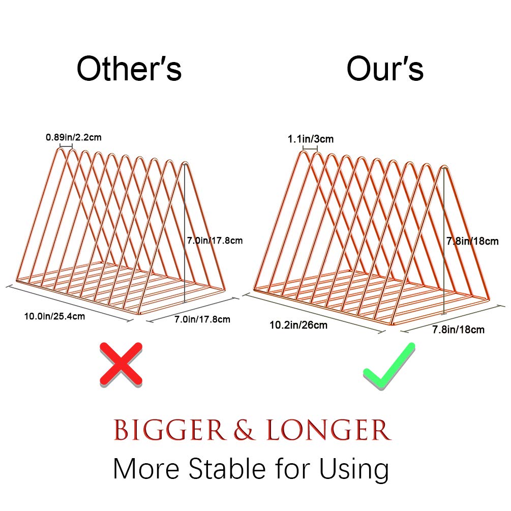 Files Folder Stand Desktop File Organizer, Triangle Wire Magazine Holder Book Shelf, 9 Slot File