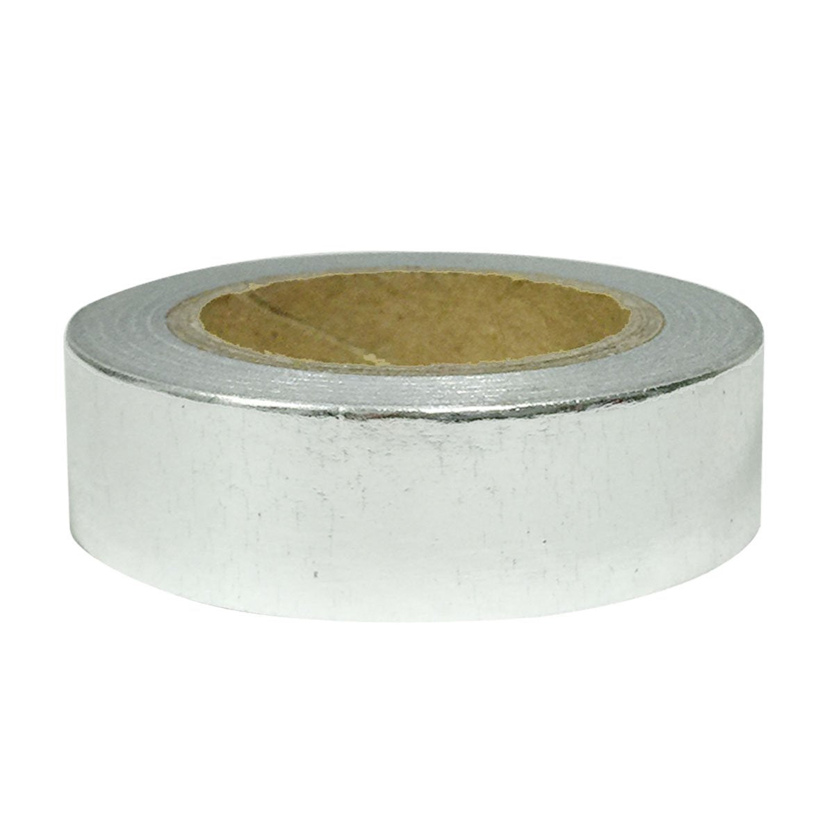 Wrapables Colorful Washi Masking Tape, Metallic Silver