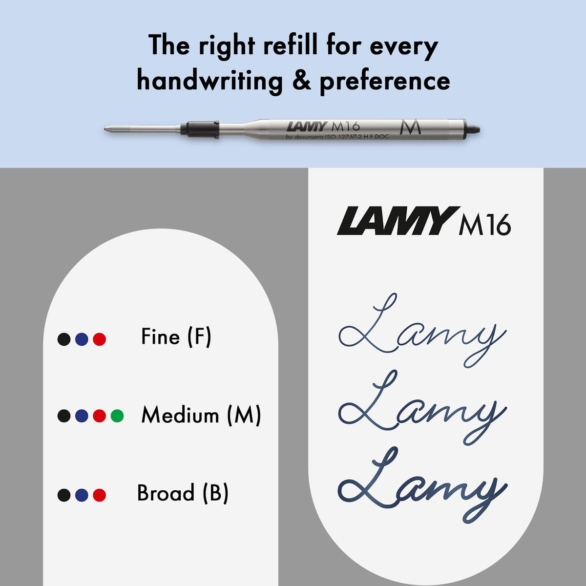 Lamy logo matt blue - Ballpoint Pen in an elegant & robust stainless steel case - line width M