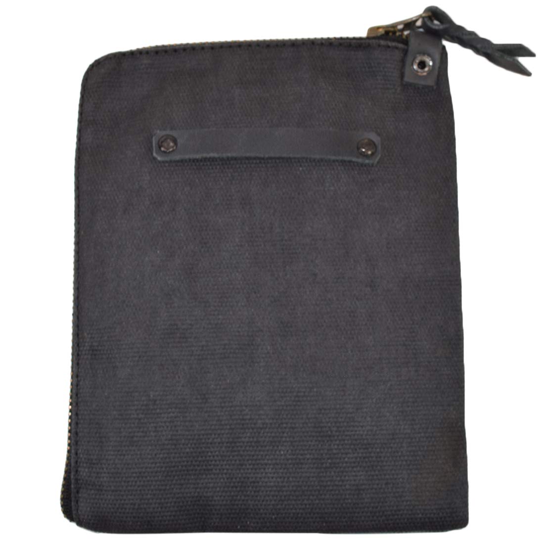 Hide & Drink, Scribbler Case for Notebook Handmade from Waxed Canvas (Charcoal Black)