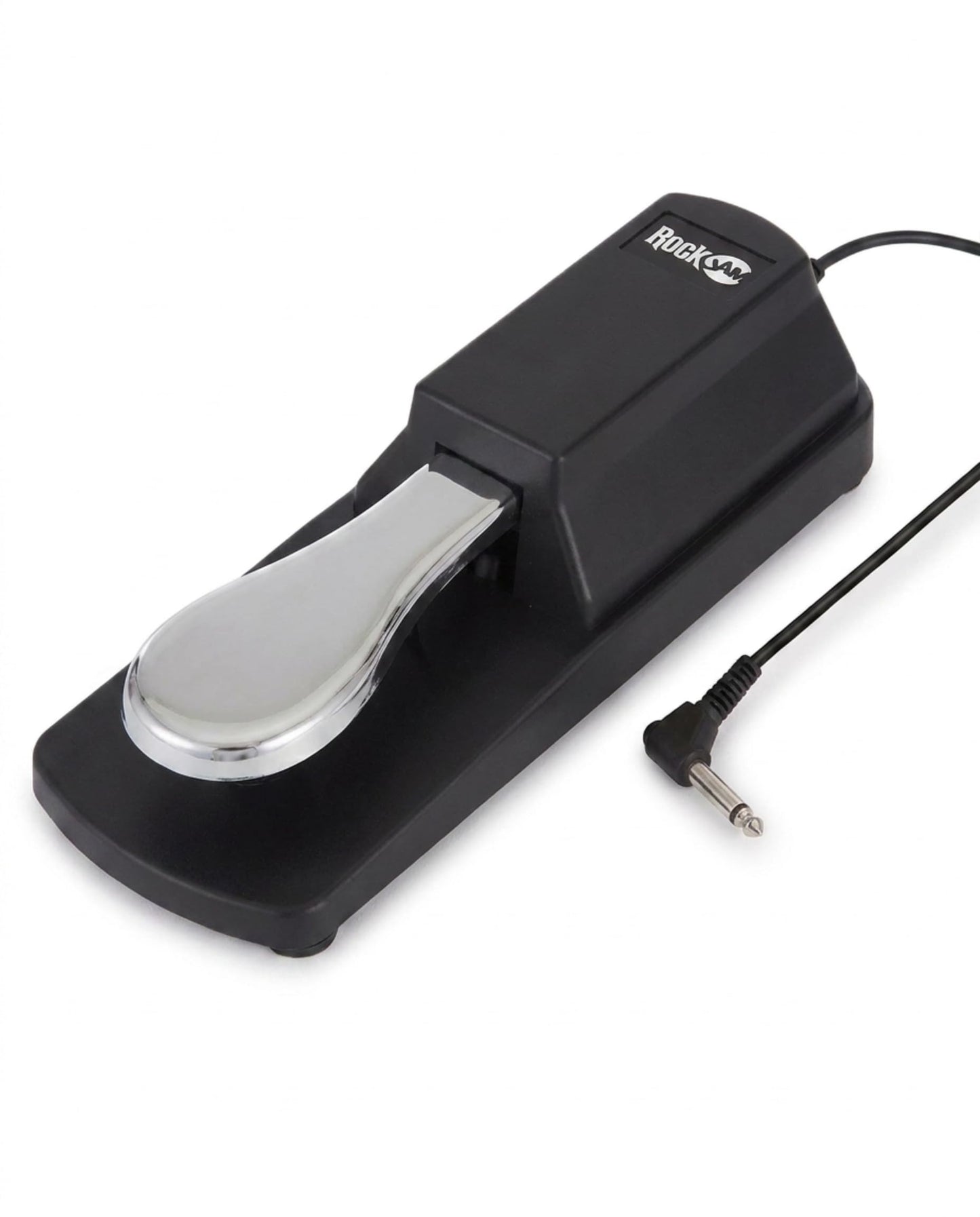 RockJam 6.35mm Sustain Pedal for Electronic Keyboards and Digital Pianos with Polarity Switch