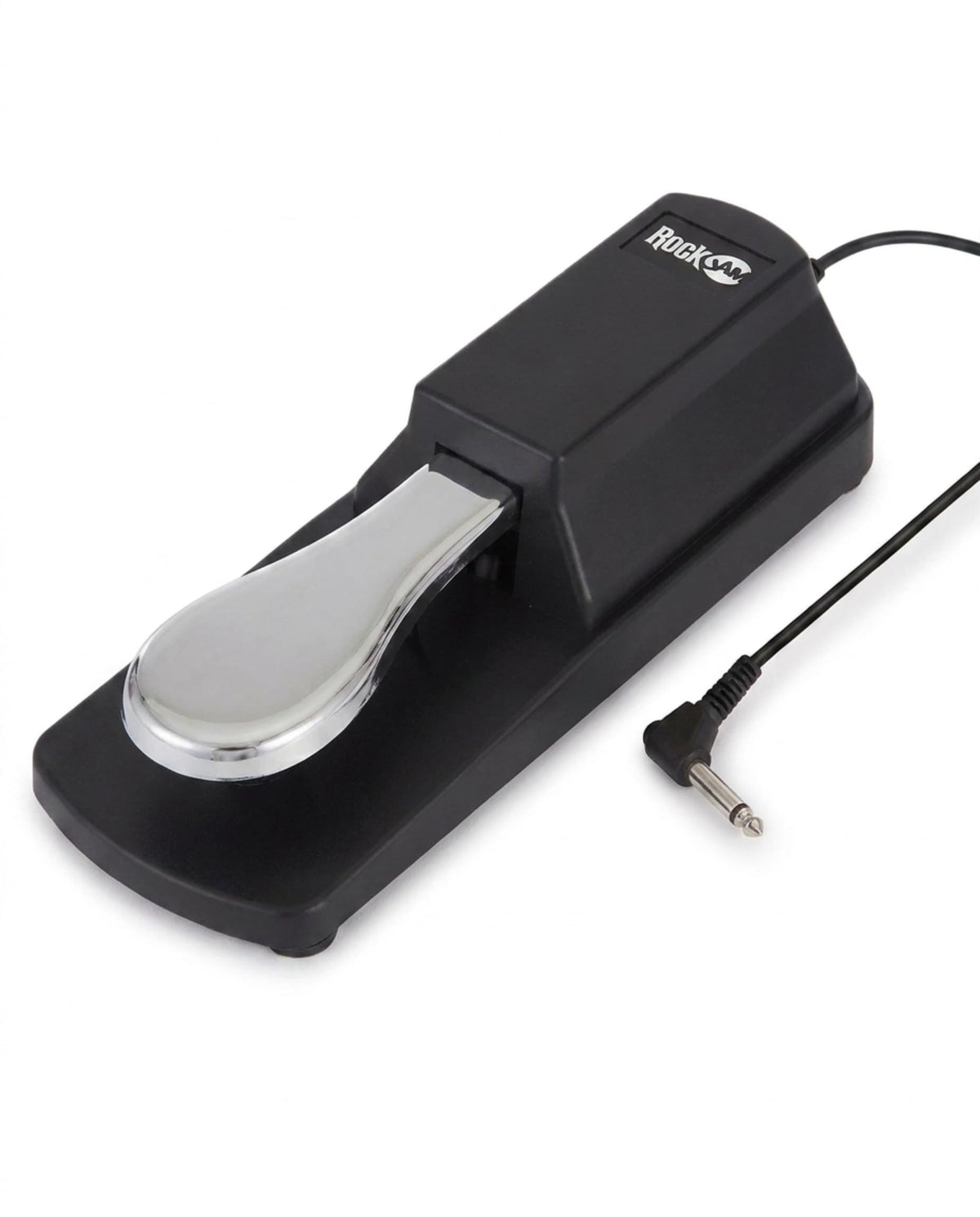 RockJam 6.35mm Sustain Pedal for Electronic Keyboards and Digital Pianos with Polarity Switch