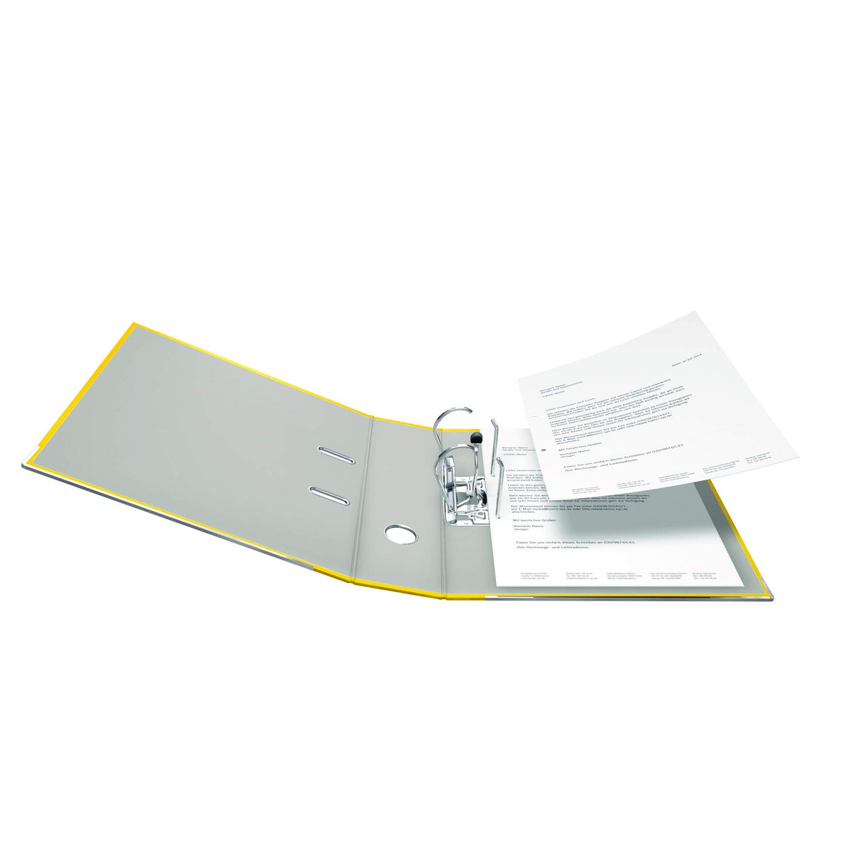 Falken - Pack of 3 Original Polypropylene Folders, 8 cm Wide, DIN A4, Yellow, Vegan Plastic