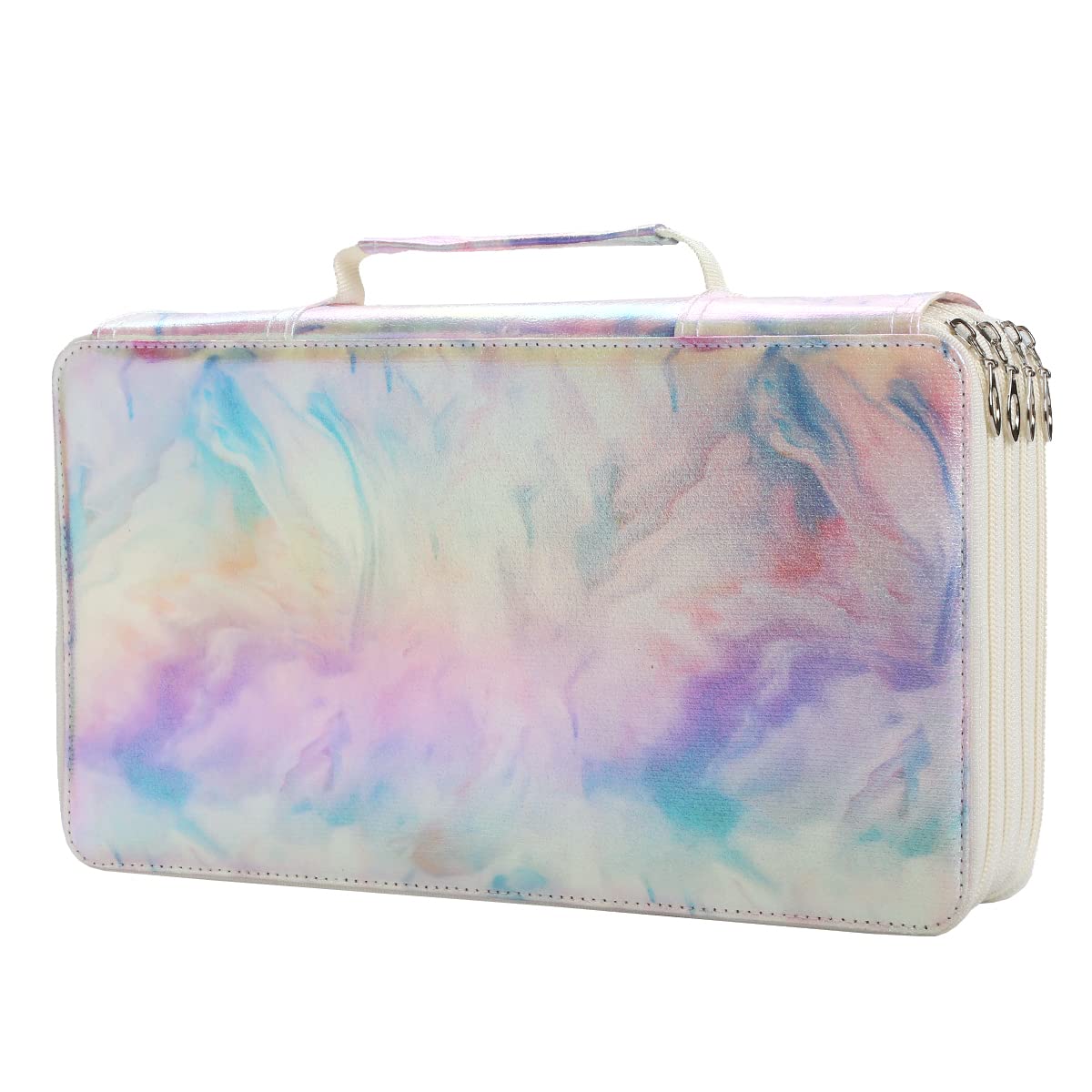 Lbxgap 300 Slots Pencil Case 4-Layer Zipped Holder w/Handle