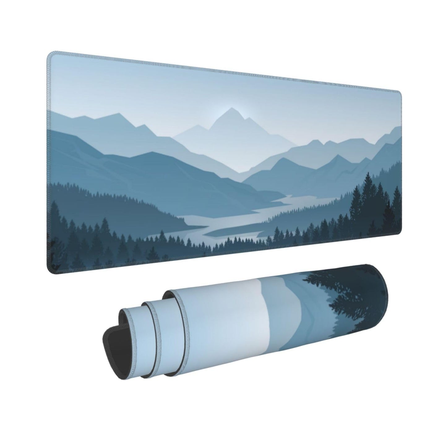 Mountain Gaming Mouse Pad Large Long Extended Pads Big Mousepad Extended Large Non-Slip Rubber Base