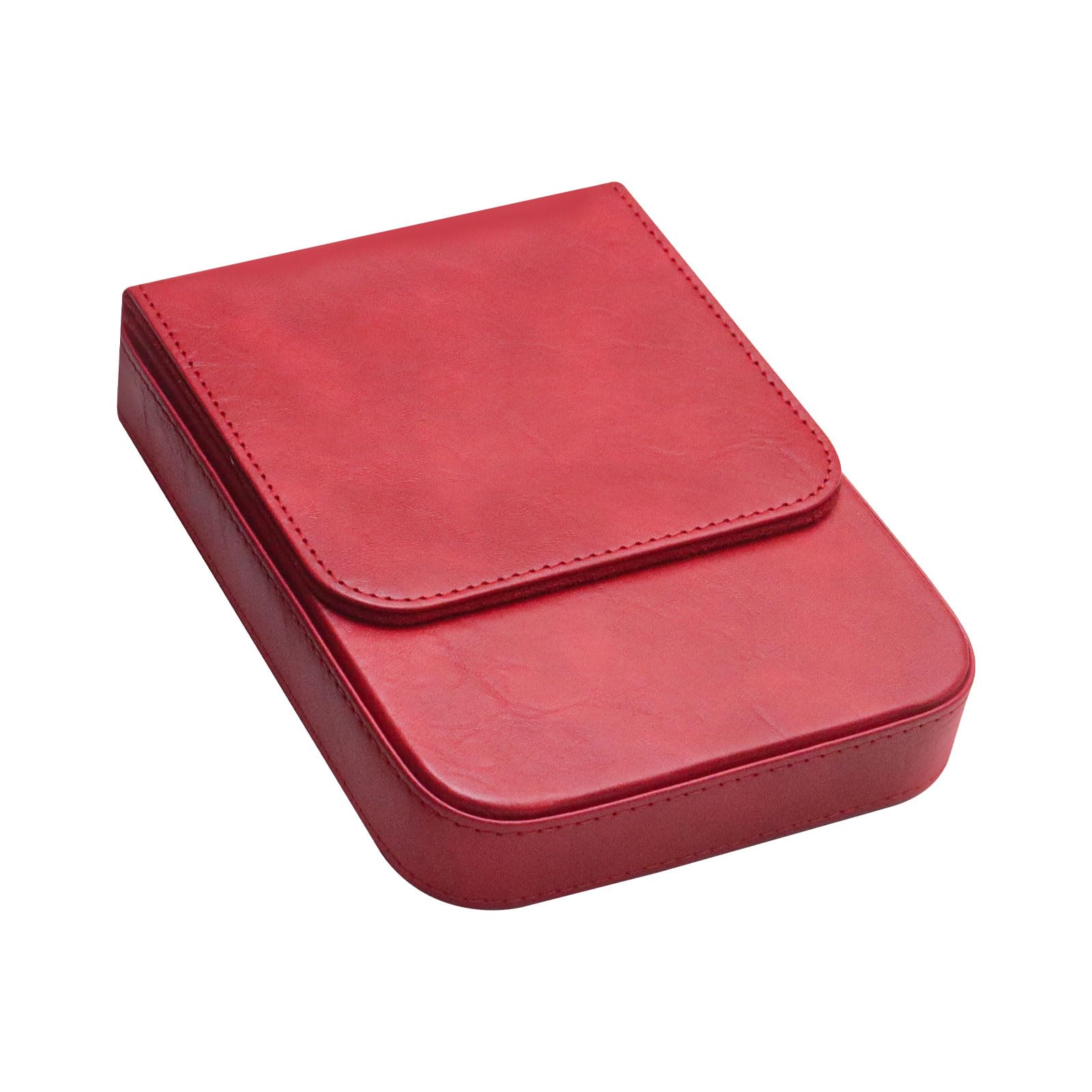 MIVLXLX 6 Slot Fountain Pen Case, Handmade Magnetic,Christmas Gift (red)