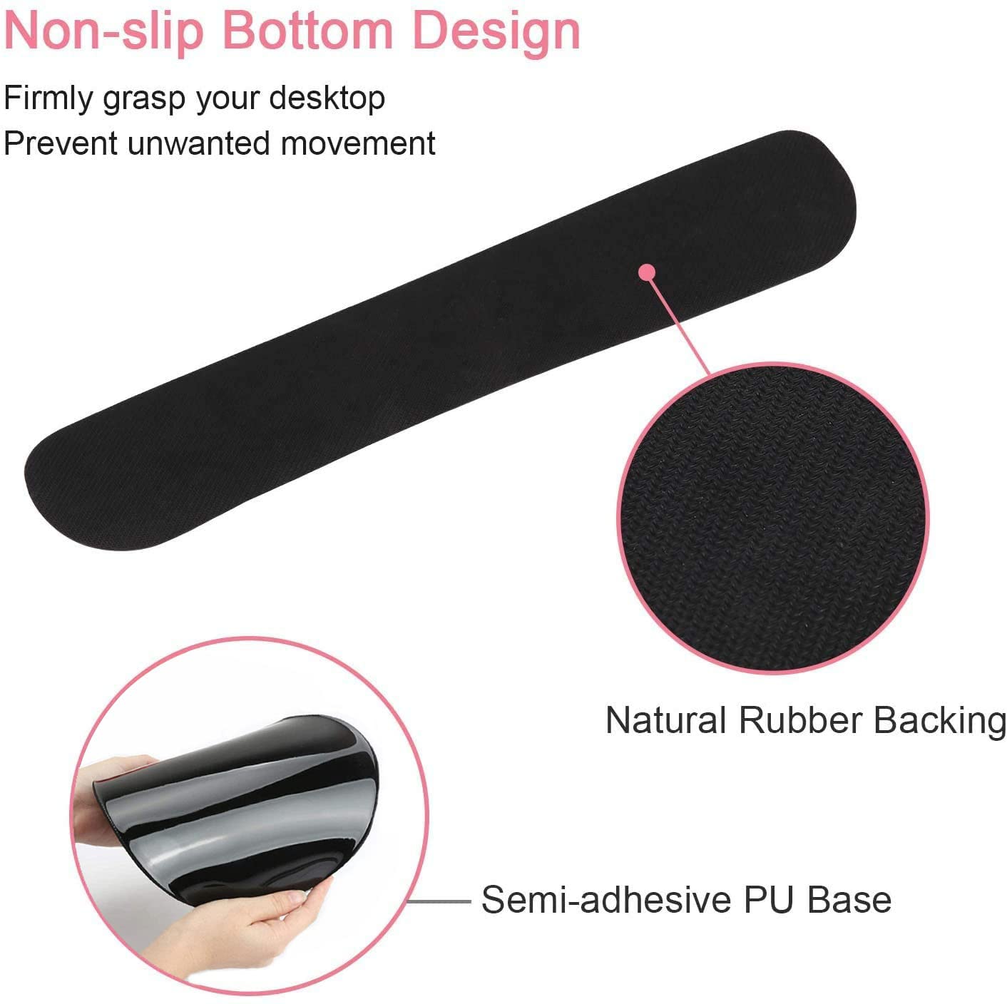 Keyboard Wrist Rest and Mouse Pad with Wrist Support, Ergonomic Gel Mouse Pad Coaster, Comfortable