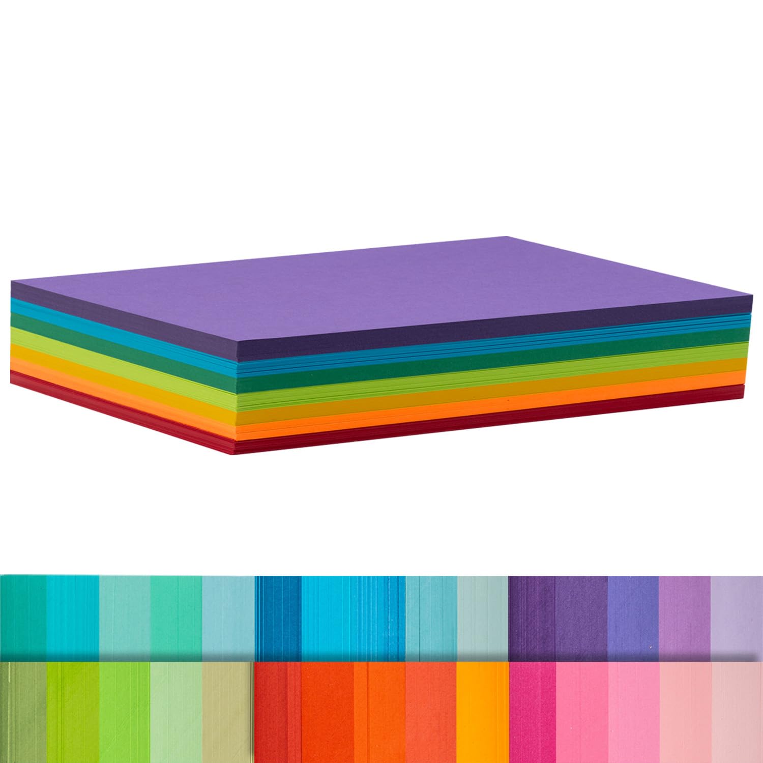 Index Cards 140-Count 5x8 Inch,178GSM Heavyweight Set of 7 Colors Paper Multicolor Study Cards