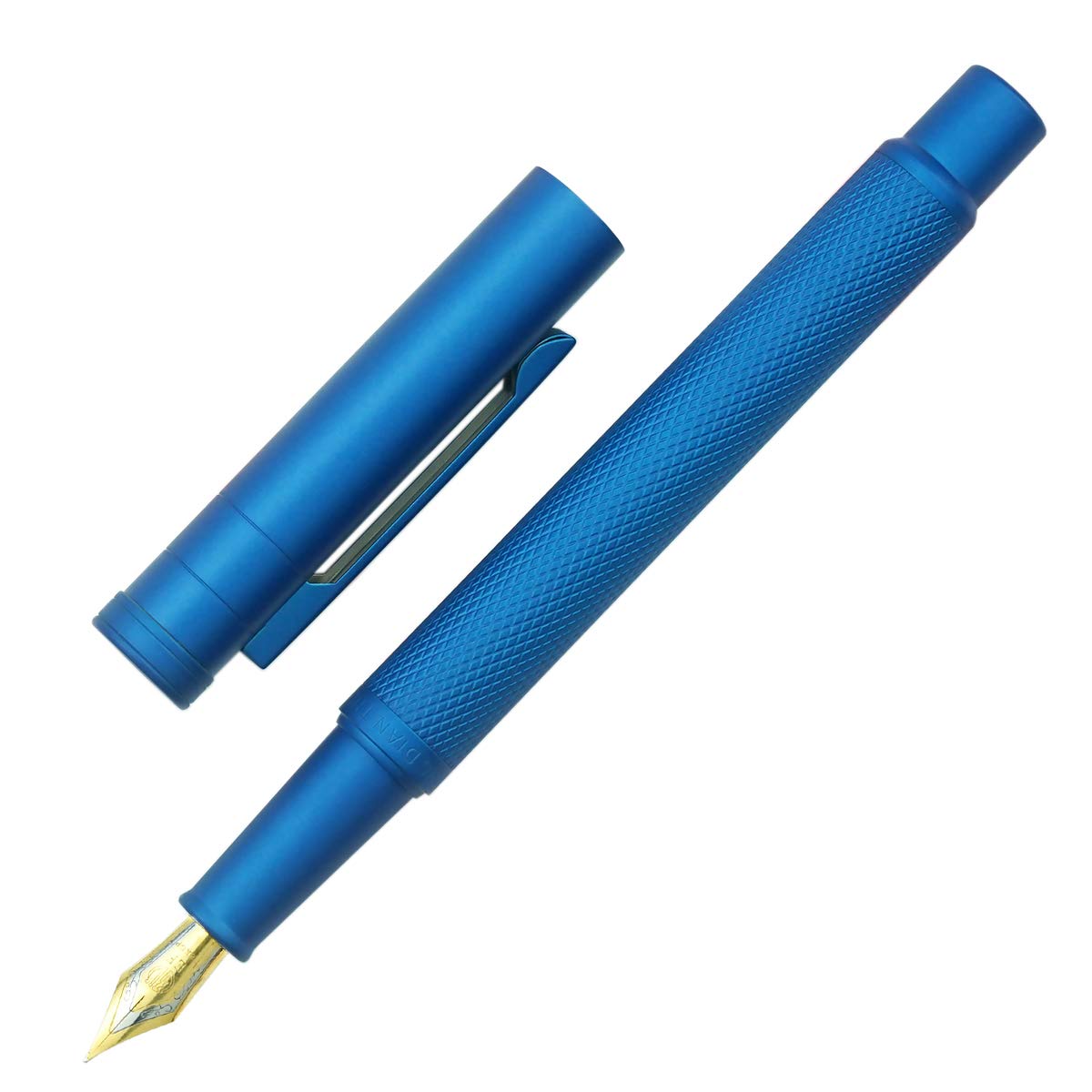 Hongdian Forest Fountain Pen, Beautiful Sky Blue Tree Texture Medium Nib Writing Office Pen