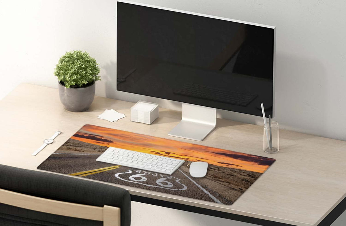 SSOIU Large Mouse Pad, Full Desk XXL Extended Gaming Mouse Pad 35.5" X 15.7", Waterproof Desk Mat