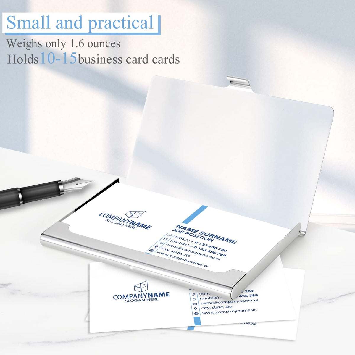 xiviers Business Card Holder，Color Printing Men's and Women's Business Card Case，Ultra-thin Metal